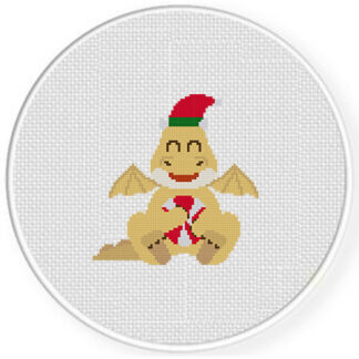 Peppermint Sweet Dragon Cross Stitch Pattern