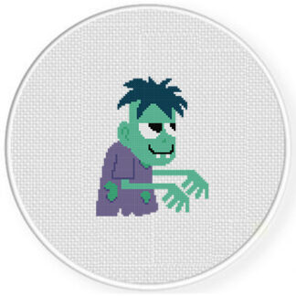 Zombie Guy Cross Stitch Pattern