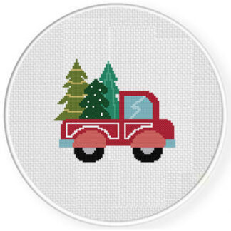 Christmas Tree Truck Cross Stitch Pattern