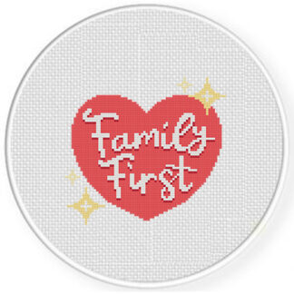 Family First Cross Stitch Pattern