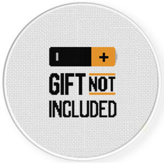 Gift Not Included Cross Stitch Pattern