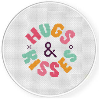 Hugs And Kisses Cross Stitch Pattern