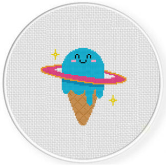 Ice Cream Planet Cross Stitch Pattern