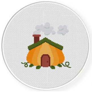 Pumpkin House Cross Stitch Pattern
