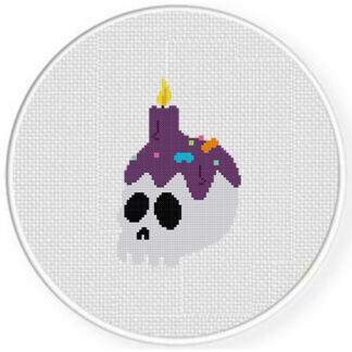 Skull Candle Cross Stitch Pattern