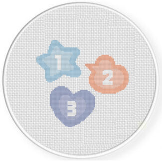 123 Shapes Cross Stitch Pattern