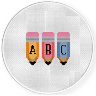 ABC Pencils Cross Stitch Pattern