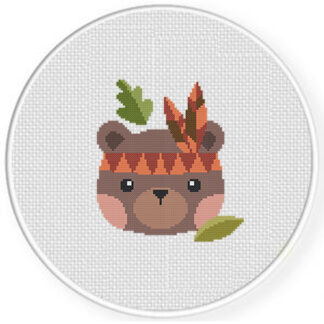 Bear Native Cross Stitch Pattern