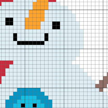 Snow Man Button Pattern Button Snowman Cross Stitch Pattern – Daily Cross Stitch