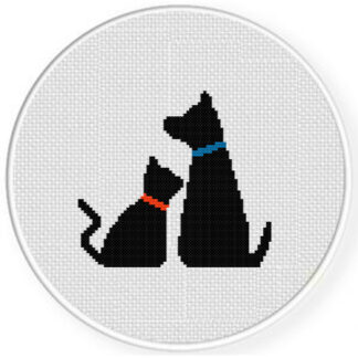 Collared Pets Cross Stitch Pattern