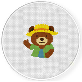 Farmer Bear Cross Stitch Pattern
