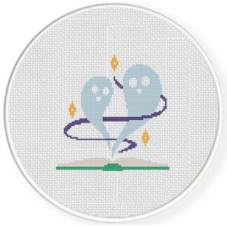 Ghost Book Cross Stitch Pattern