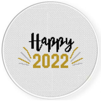 Happy 2022 Cross Stitch Pattern