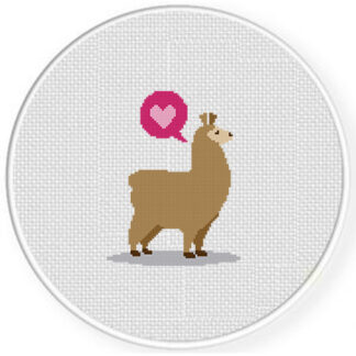 Llama Love Cross Stitch Pattern