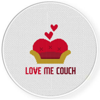 Love Me Couch Cross Stitch Pattern