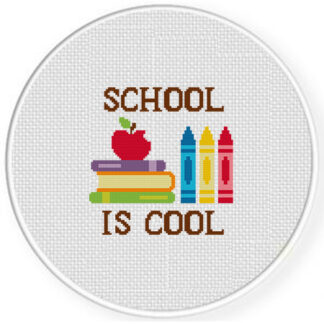 School is Cool Cross Stitch Pattern