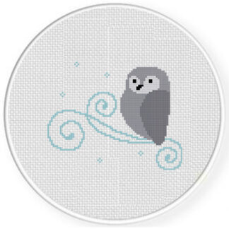 Snow Owl Wind Cross Stitch Pattern