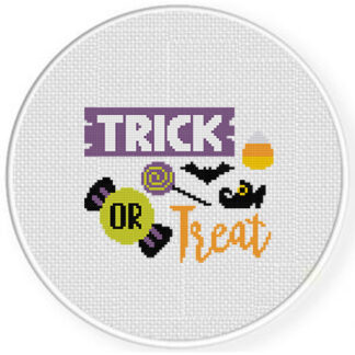Trick or Treat Cross Stitch Pattern