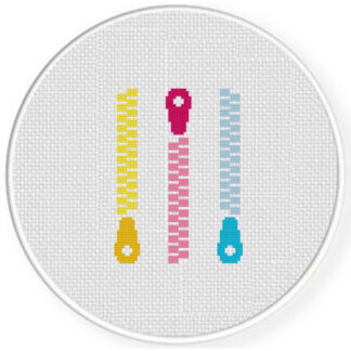 Zippers Cross Stitch Pattern