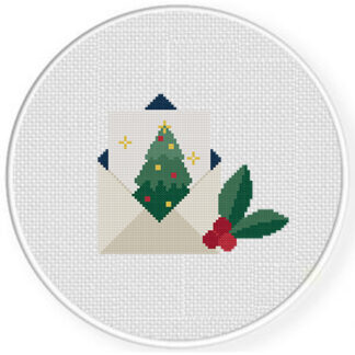 Christmas Tree Mail Cross Stitch Pattern