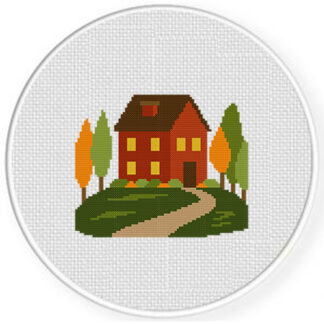 Autumn Cozy House Cross Stitch Pattern
