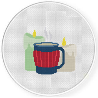 Hot Mug And Cocoa Cross Stitch Pattern