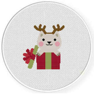 Kitty Surprise Gift Cross Stitch Pattern