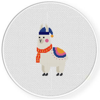 Winter Llama Cross Stitch Patter