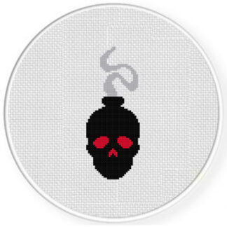 Skull Potion Cross Stitch Pattern