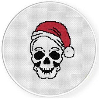 Skull Holiday Hat Cross Stitch Pattern