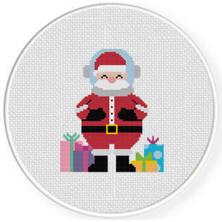Spacesuit Santa Cross Stitch Pattern