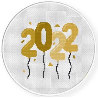 2022 Balloons Cross Stitch Pattern