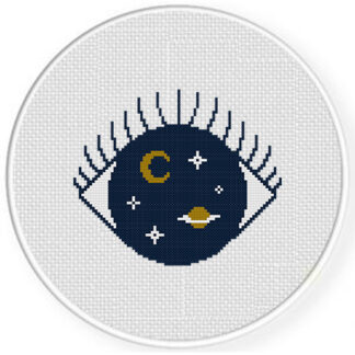 Astrology Eyes Cross Stitch Pattern