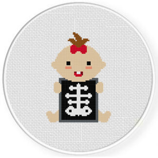 Cute baby X-ray Cross Stitch Pattern