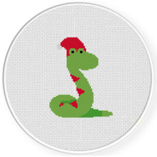 Festive Snake Cross Stitch Pattern