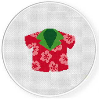 Hawaiian Shirt Cross Stitch Pattern