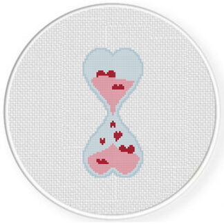 Heart Hourglass Cross Stitch Pattern