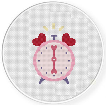 Love Alarm Clock Cross Stitch Pattern – Daily Cross Stitch