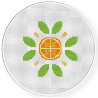 Orange Decoration Cross Stitch Pattern