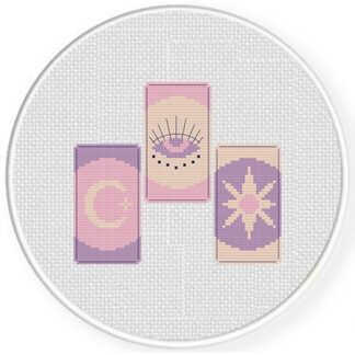 Pastel tarot Cards Cross Stitch Pattern