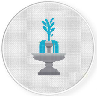 Pretty Fountain Cross Stitch Pattern
