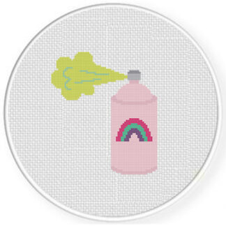 Rainbow Spray Paint Cross Stitch Pattern