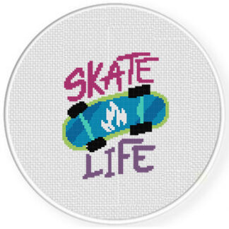 Skate Life Cross Stitch Pattern