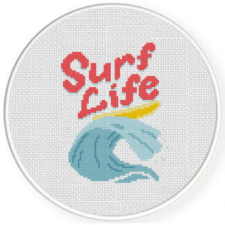 Surf Life Cross Stitch Pattern