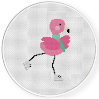 Flamingo Ice Skates Stitch Pattern