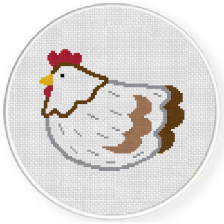 Plump Chicken Cross Stitch Pattern
