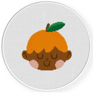 Orange Top Head Cross Stitch Pattern
