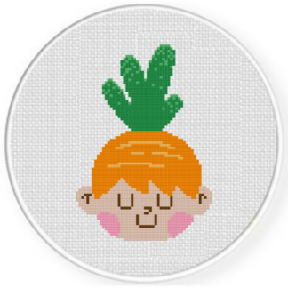 Carrot Top Head Cross Stitch Pattern