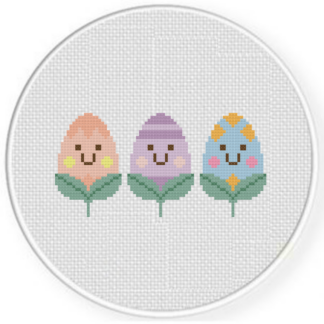 Easter Egg Seedlings Cross Stitch Pattern