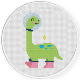Astro Dino Cross Stitch Pattern
